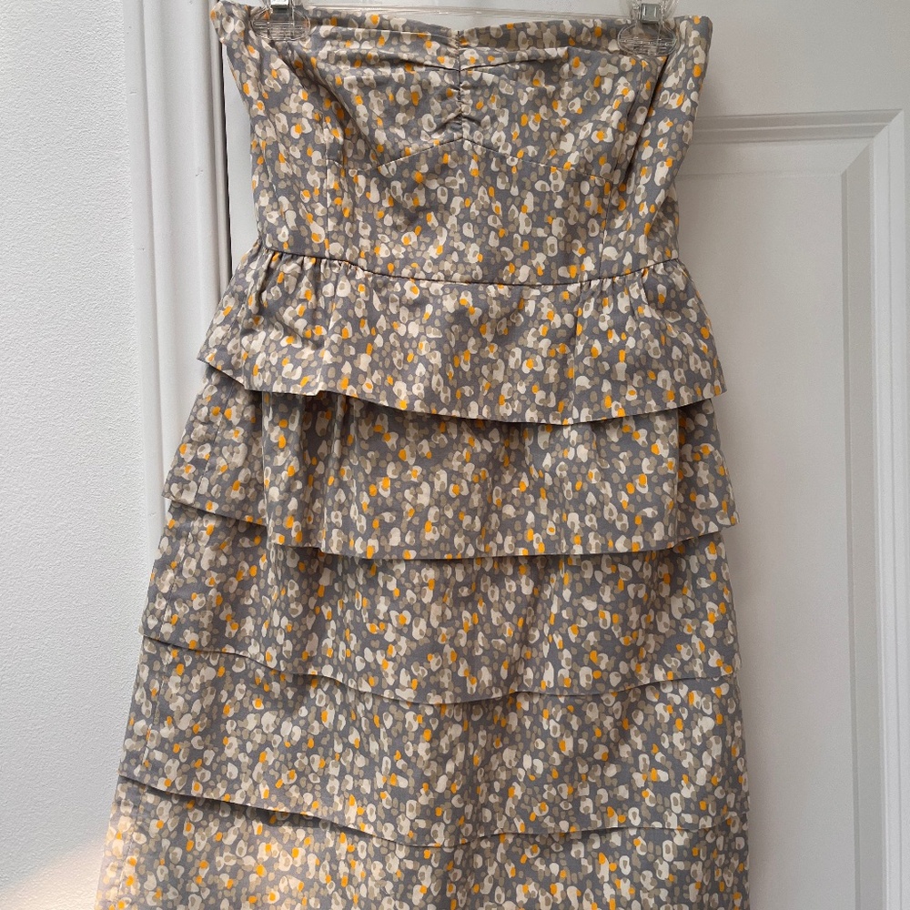 JCrew Factory Tiered strapless dress